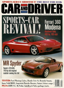 CAR & DRIVER 1999 APR - CHRYSLER NORSEMAN, COBRA,TOYOTA
